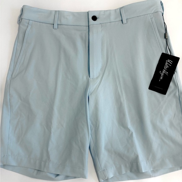 Walter Hagen Sky Blue Men's Flat Front Shorts - Picture 1 of 5